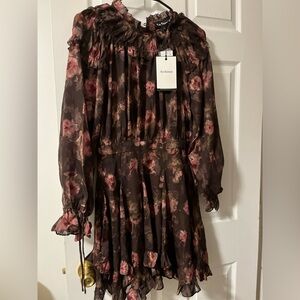 En Saison Brown and Mauve Dress